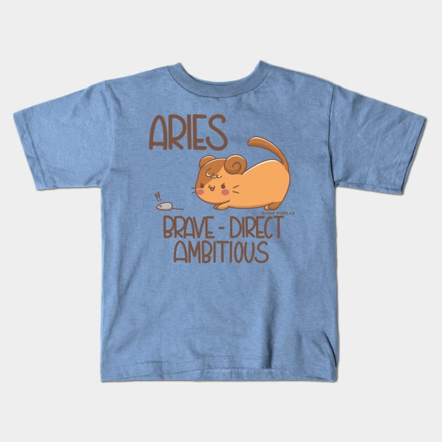 Aries Kids T-Shirt by Sugar Bubbles 